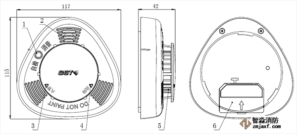 JTY-GD-GSTN101家用感煙火災(zāi)探測器結(jié)構(gòu)特征